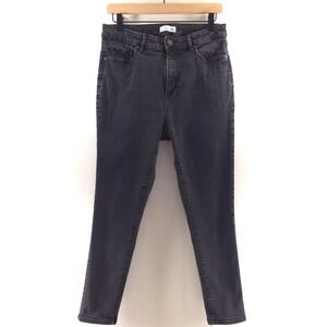Loft Womens Jeans The Curvy Skinny Size 30 10 Faded Black Denim Stretch Mid Rise